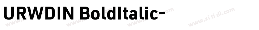 URWDIN BoldItalic字体转换